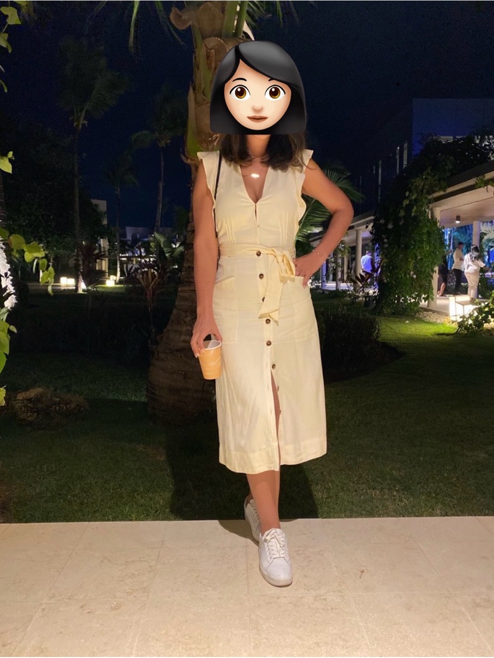 Reiss butter yellow dress